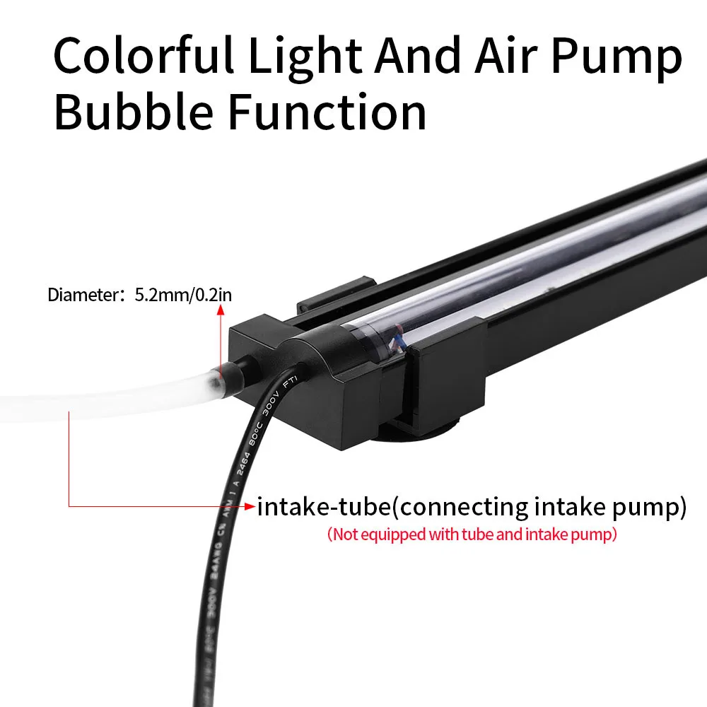 Colorful LED bubble light for aquarium, color changing, 15cm, 26cm, 36cm, 46cm, 56cm