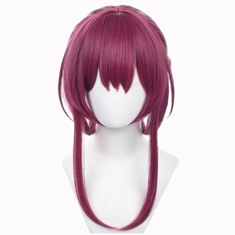 Game Honkai: Star Rail Kafka Cosplay Wig Red Long Synthetic Hair Earclip Glasses For Women Men Halloween Costume Party Props