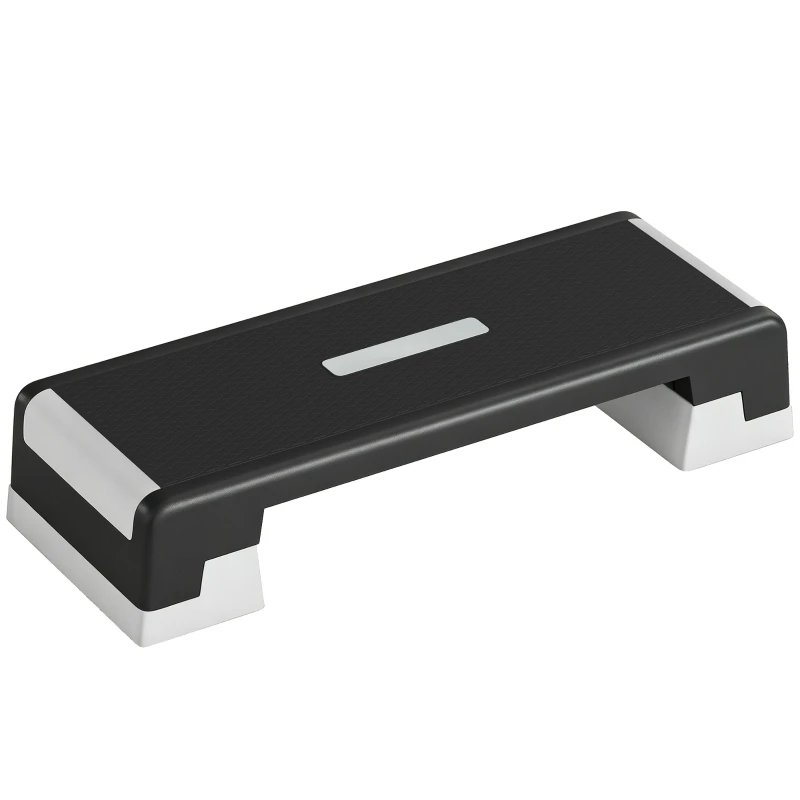Plateforme de step réglable 3 hauteurs (15/20/25 cm), plateforme de step aérobique antidérapante avec surface texturée en losange et patins antidérapants, construction robuste en PP supportant 250 kg, step compact pour la maison pour l'entraînement cardio et la musculation