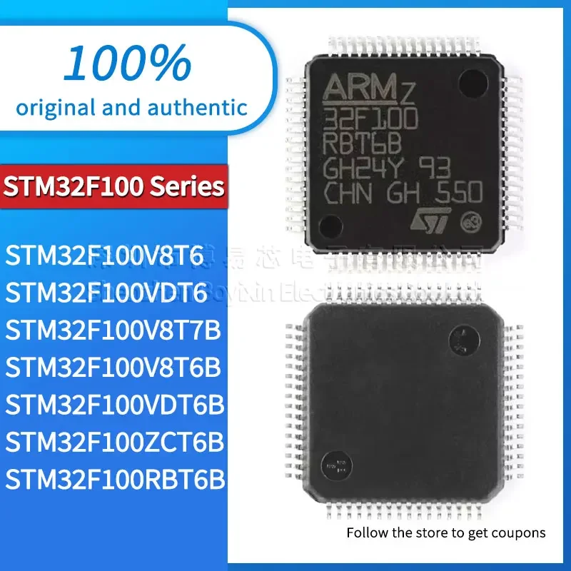 

Original genuine STM32F100V8T7B STM32F100V8T6B STM32F100V8T6 STM32F100VDT6 STM32F100VDT6B STM32F100ZCT6B STM32F100RBT6B LQPF