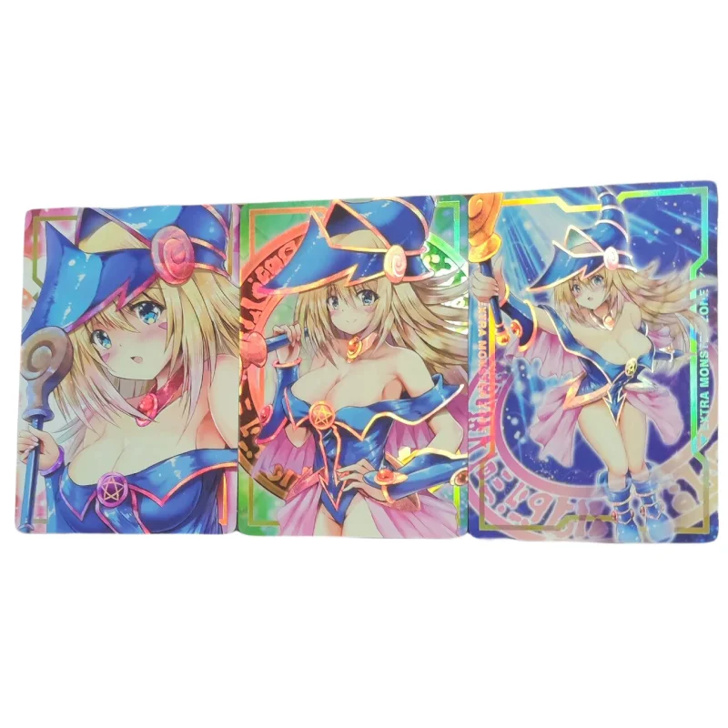 Yu Gi Oh Cards Black Magician Girl BMG Ash Blossom Kurikara Divincarnate Anime Game Collection carte Flash a colori giocattoli fai da te regalo