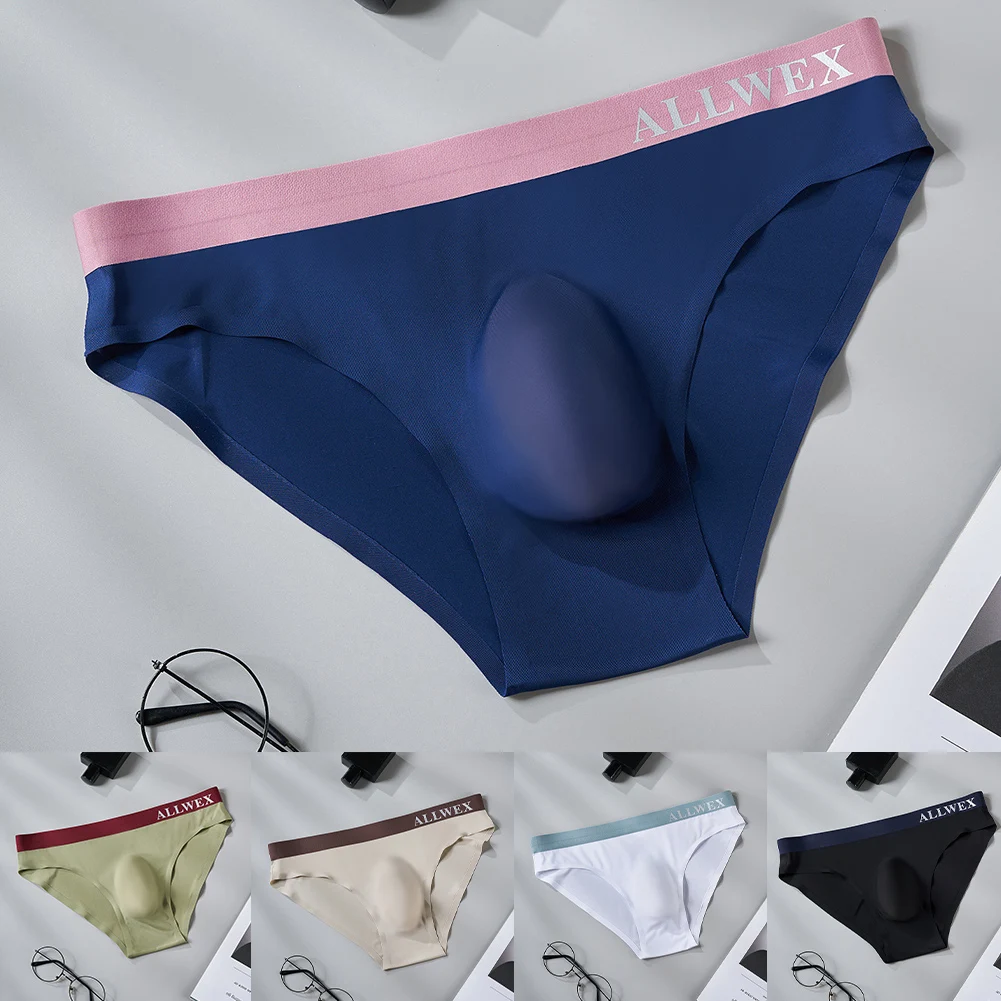 

Men Ice Silk Low Rise Briefs Knicker Male Thin Seamless Underpants Breathable Men's Panties Sexy Underwear