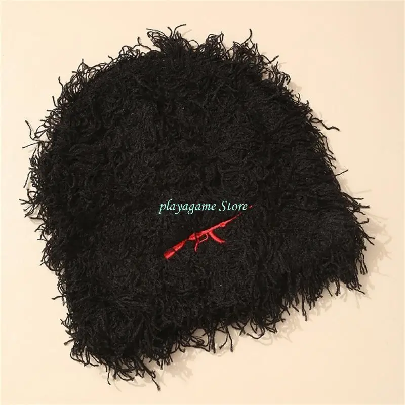 Y88A مترهل بالاكلافا بيني البلوز قبعة الجمجمة الدافئة قبعة صغيرة محبوكة إكسسوارات رياضية للجنسين قبعة الجمجمة تزلج الدراجات في #4