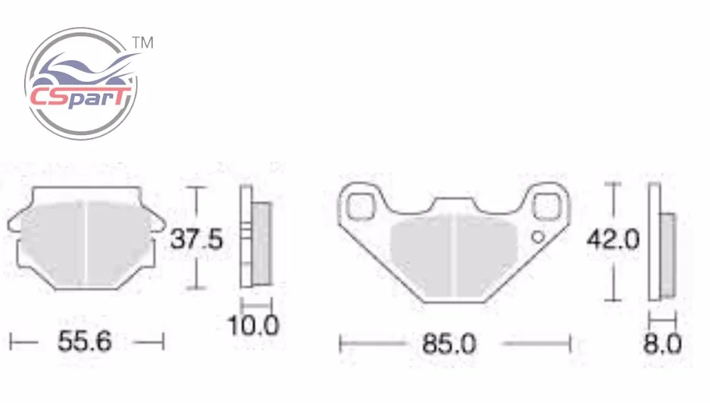 1 Pair Rear Brake Pad For CFmoto CF500 UFORCE 500 550 800 500CC 800CC U5 U8 UFORCE UTV 7030-081520 7030-0855A0