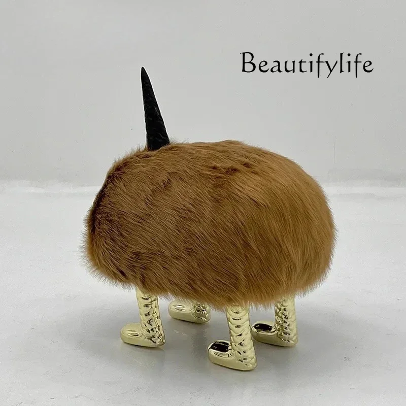 

SS Modern Art Fiberglass Animal Seat Window Design Floor Decoration Ornament