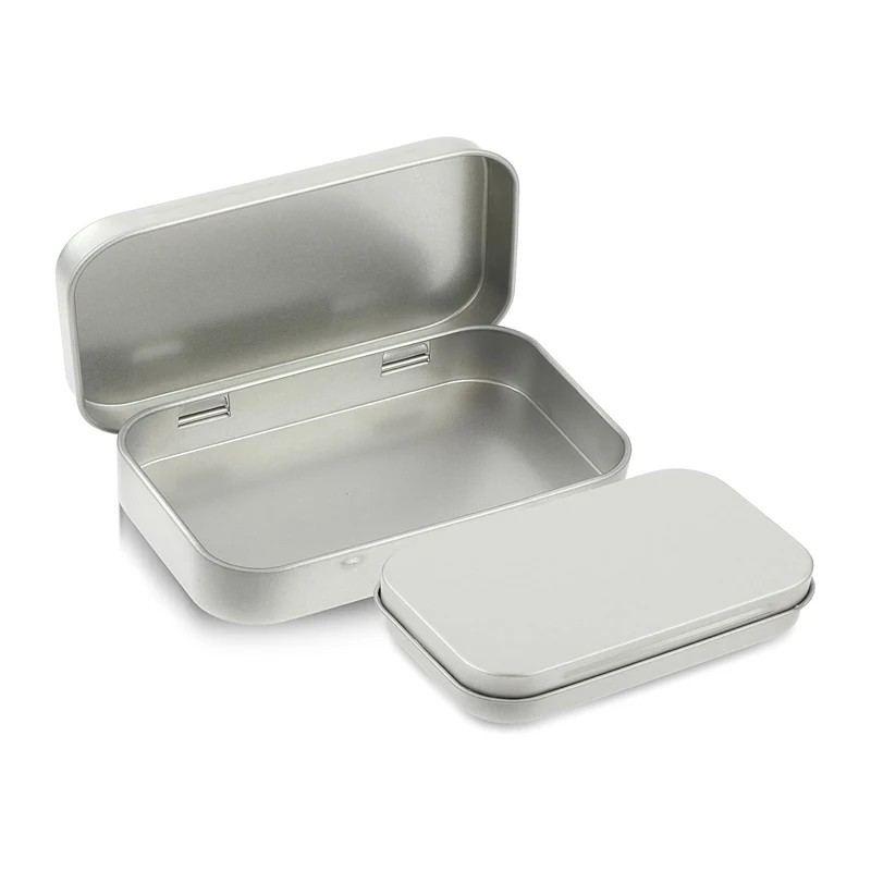 1/2Pcs Storage Box with Lid Metal Rectangular Storage Container Portable Storage Box Mini Storage Container for Candies Jewelry