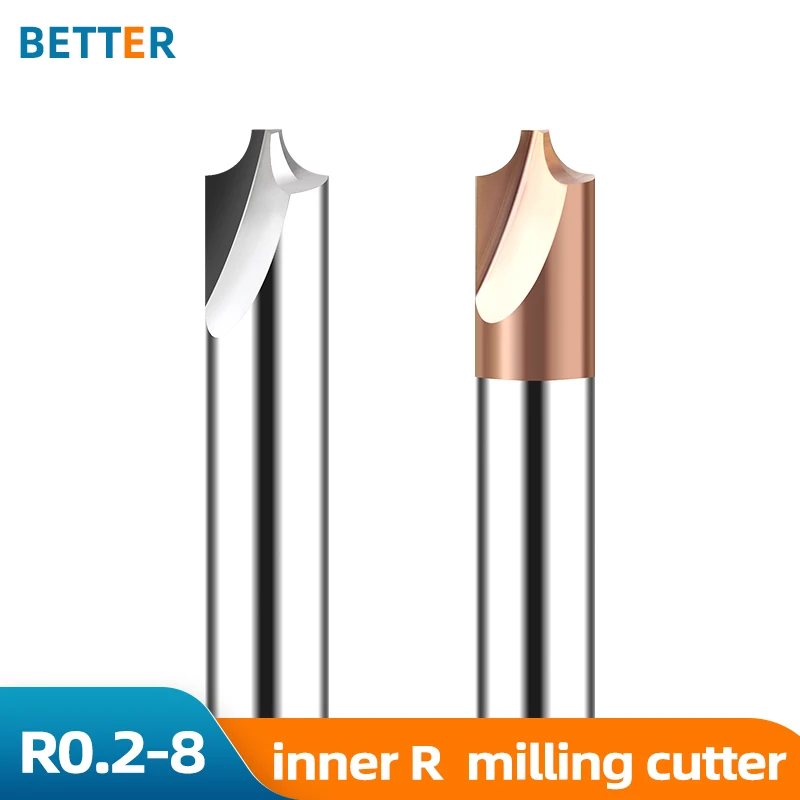 Tungsten Carbide Radius Corner Rounding Cutter End Mill CNC Tool R0.5-R5.0 Chamfering Outside Radii Quarter Circle Router Bit​