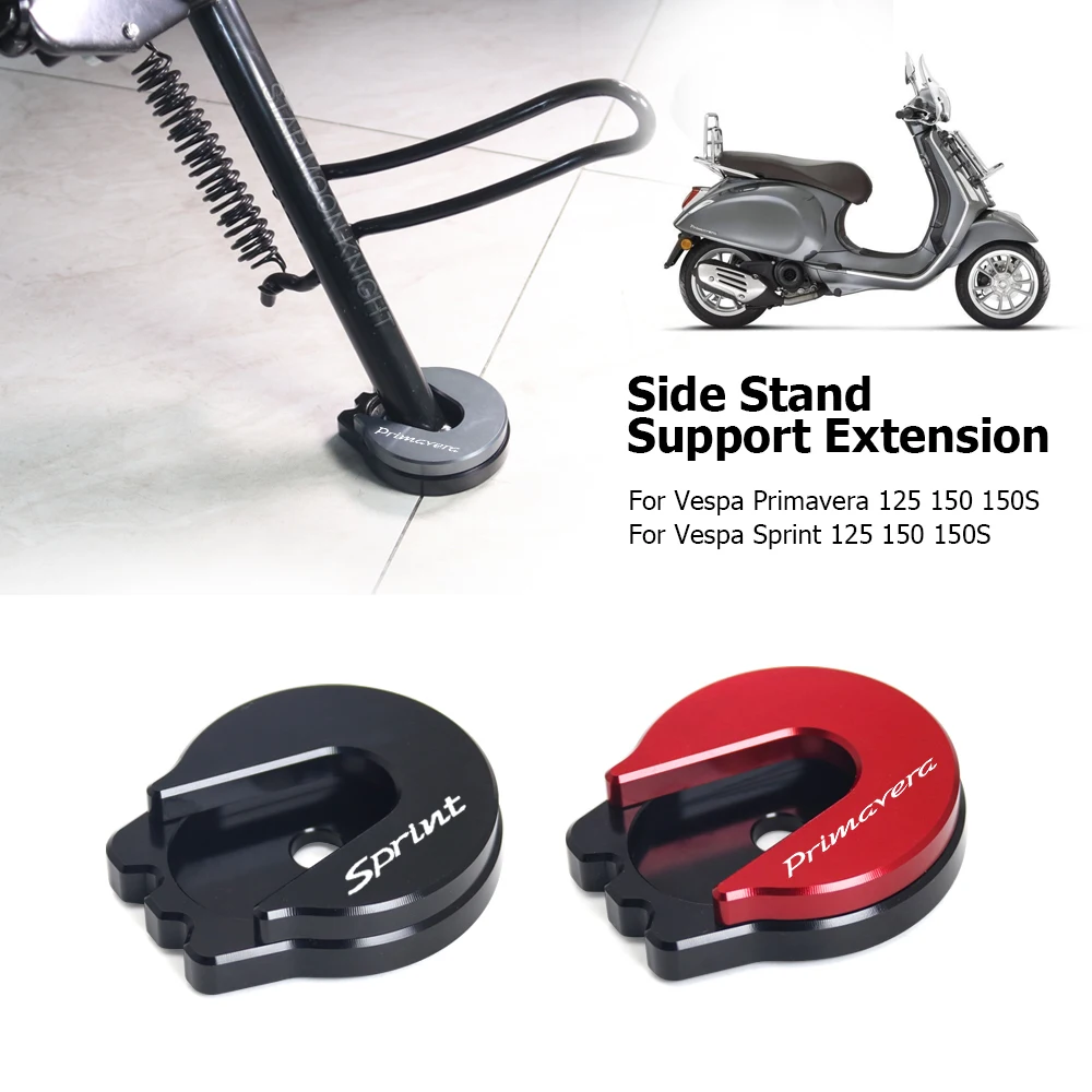 Side Stand Enlarge Extension For Vespa LX LXV Sprint 125 150 150S Primavera 2021 2022 Accessories Kickstand Foot Pad Support