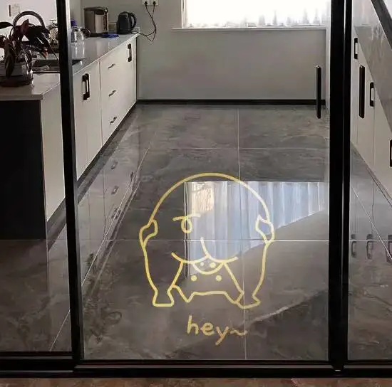 

Pig Cartoon Pattern Stickers for Home Living Room Kitchen Sliding Door Anti-Collision Glass Stickers Children's Room Decorative