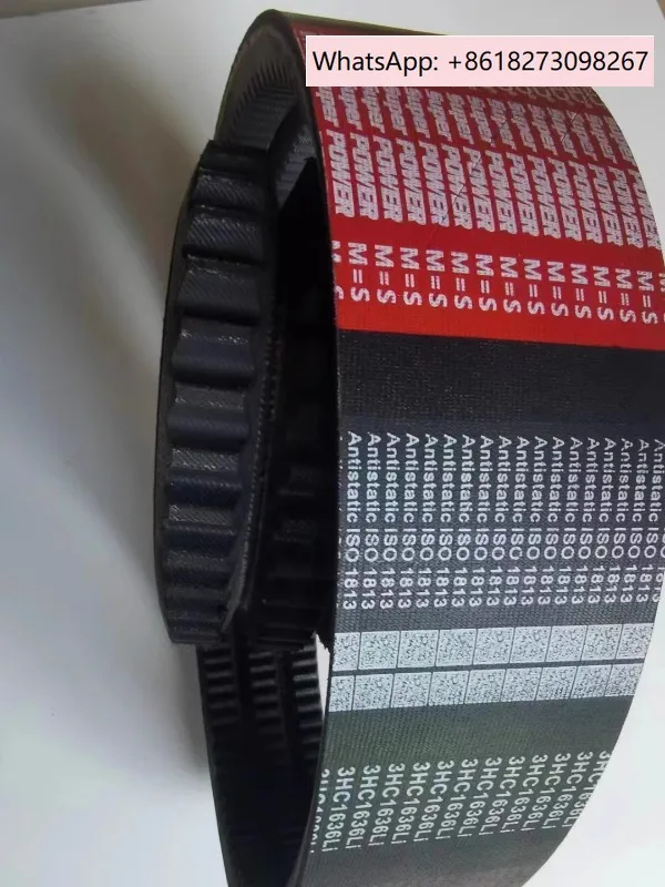 Cosechadora cinturón para vehículo completo cinturón triangular etiqueta roja cinturón dentado de aramida