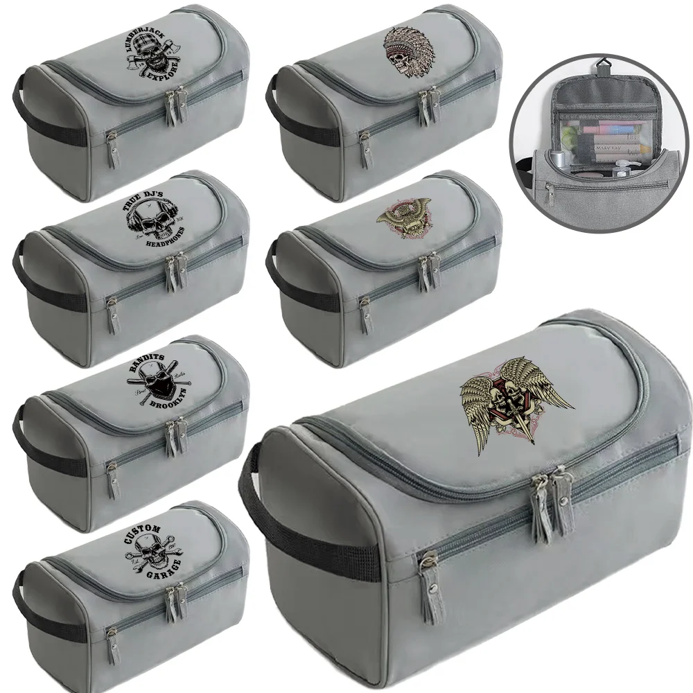 

Wash Bag Skull Printing Series Portable High Quality Storage Pack with Zipper Big Capacity Toiletries Organizer Reusable
