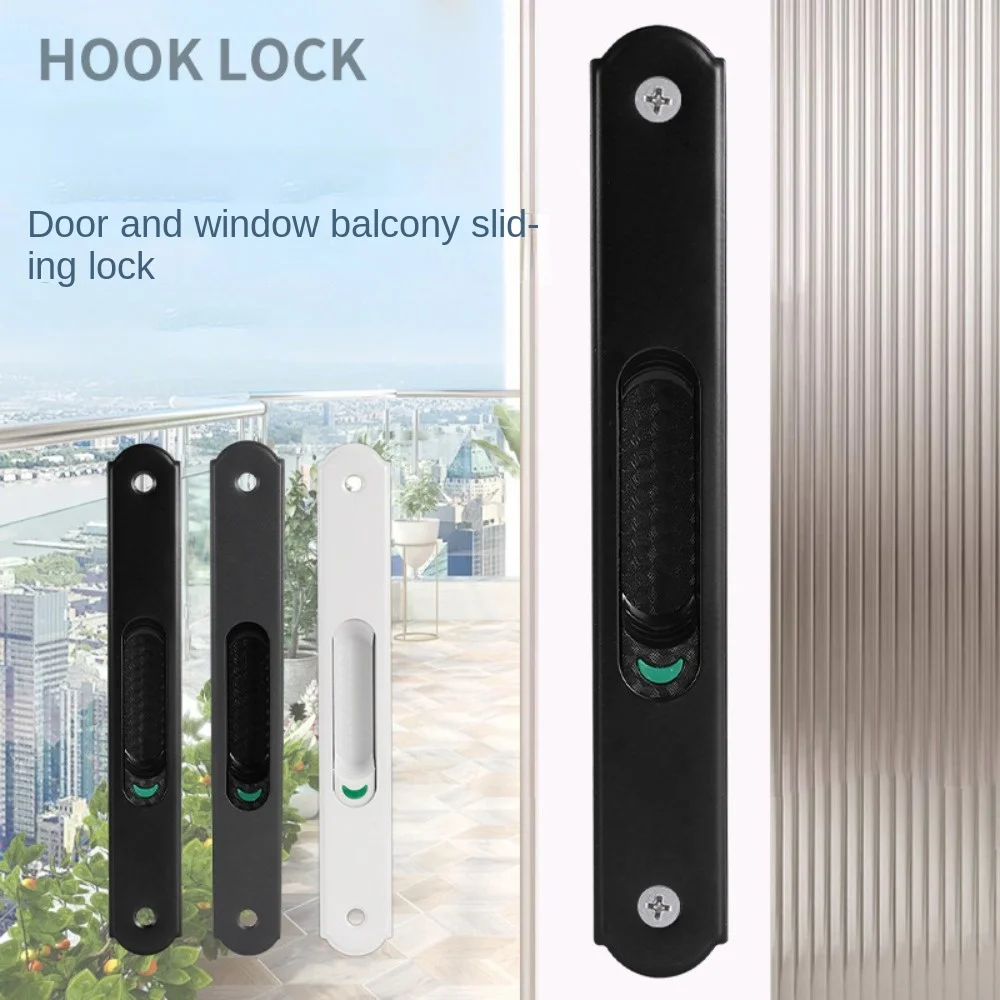 

Durable Stainless Steel Sliding Door Lock Durable Embedded Lock Window Latch Invisible Door Handle Lock Sliding Door