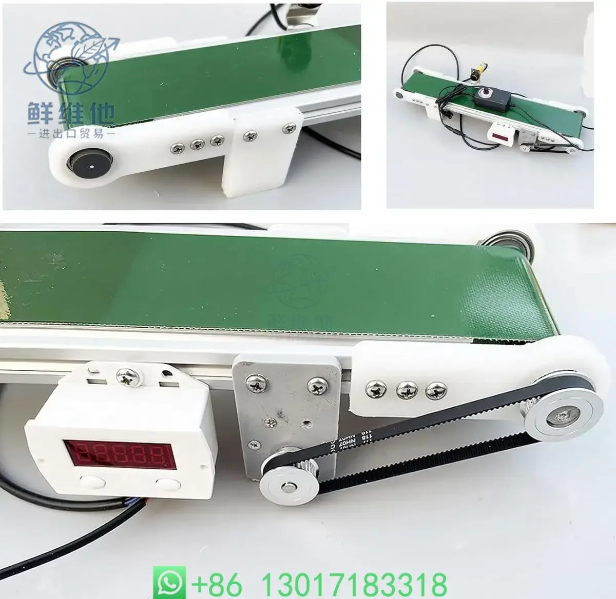 

100x700mm Small Desktop Conveyor Belt Automatic Counter Production Line DIY Friction Experimental Device for Small Conveyor