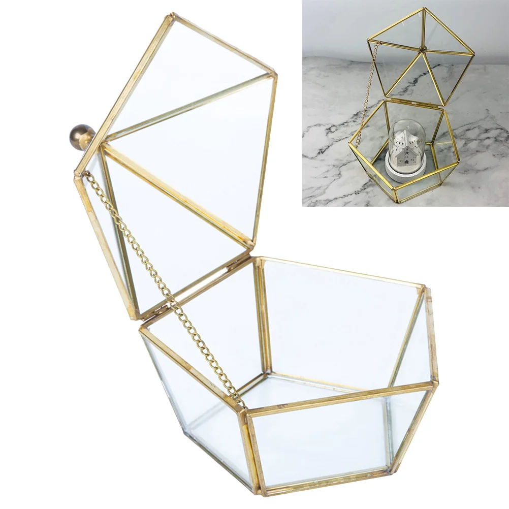

Geometric Ring Holder Noble Color Premium Quality Jewelry Storage Box for Proposal Wedding Party Favor Decor Accessory Case