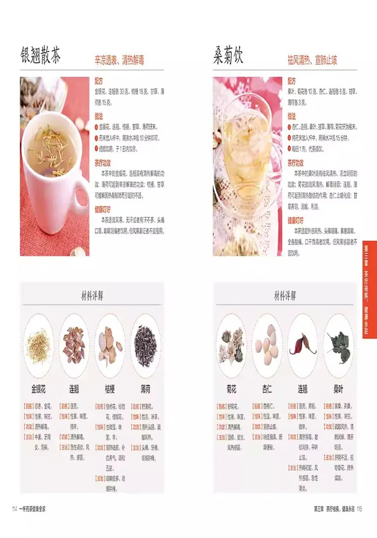 건강한 가족용 약차 한잔, 허브 차, 백과사전, 다이어트 및 건강 책