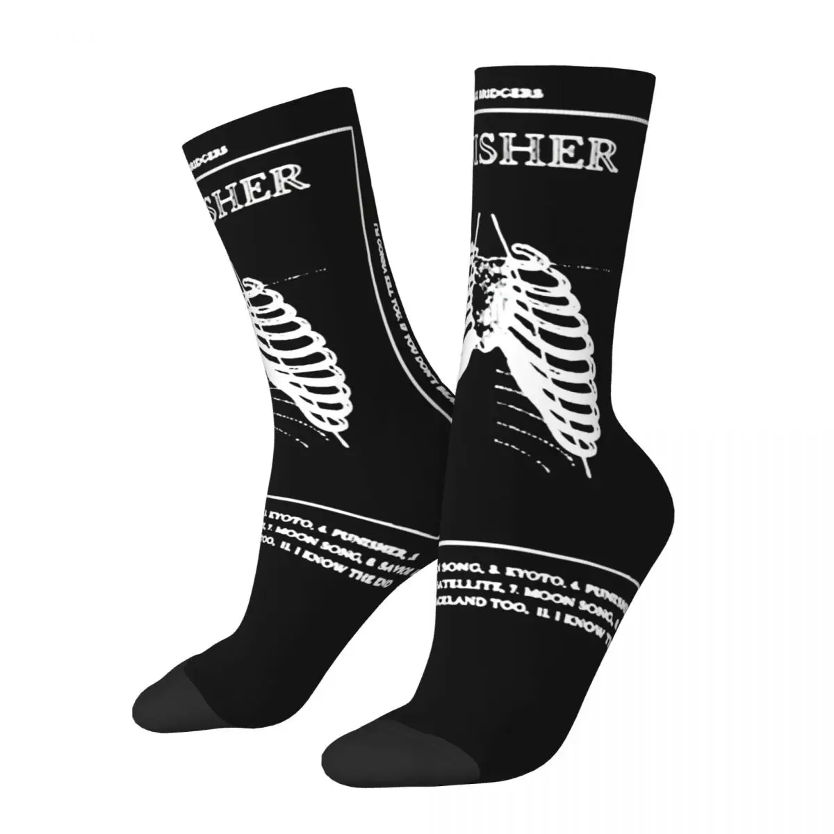 Chaussettes rétro pour hommes, motif fantaisie, chaussettes d'équipage, style de rue, Harajuku, Phoebe Bridgers