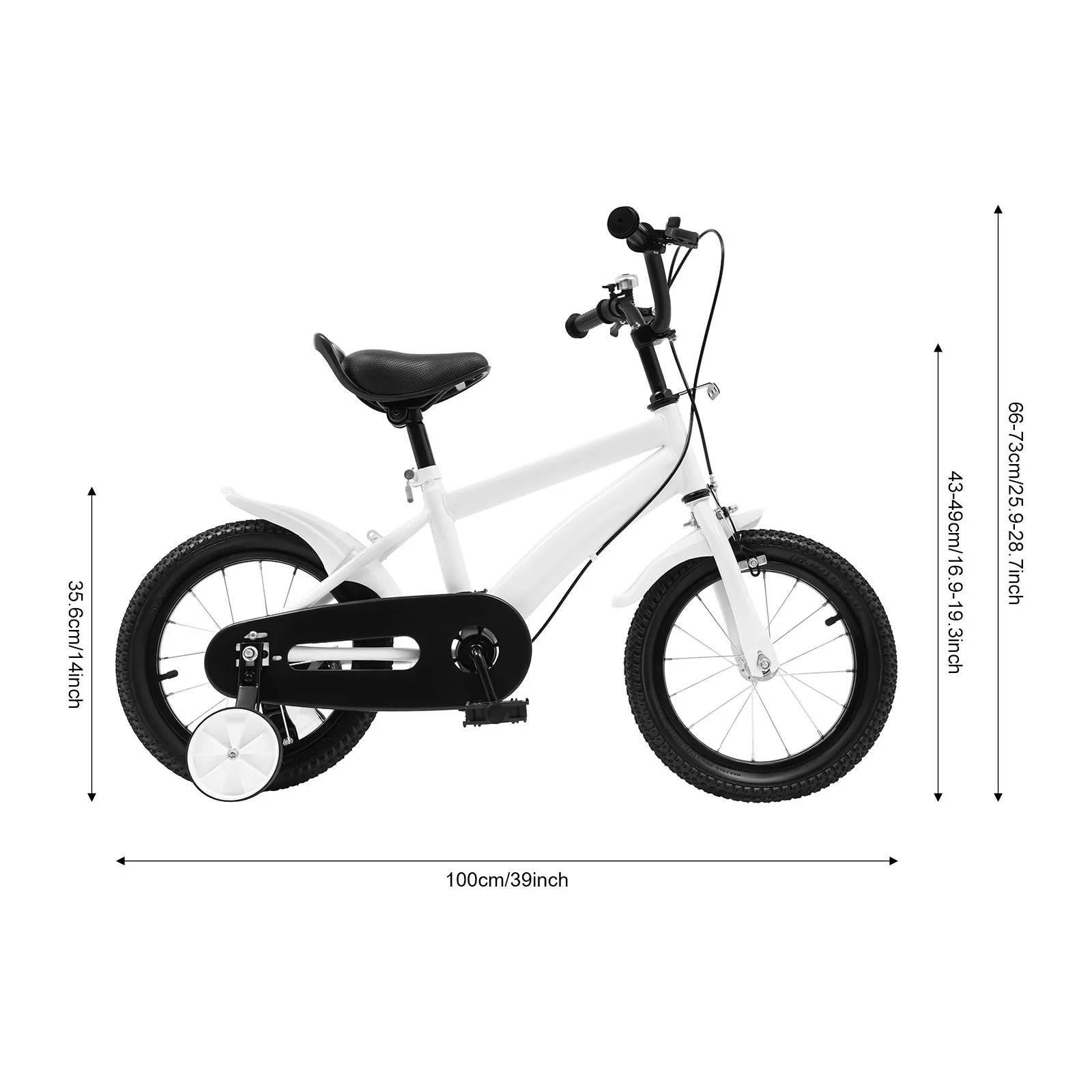 AliExpress NONE 14'' Children's Bicycle w/Auxiliary Wheel ‎Beginner Kids Bike,43-49cm Seat Height Adjustable Kids Bike for children's recreation
