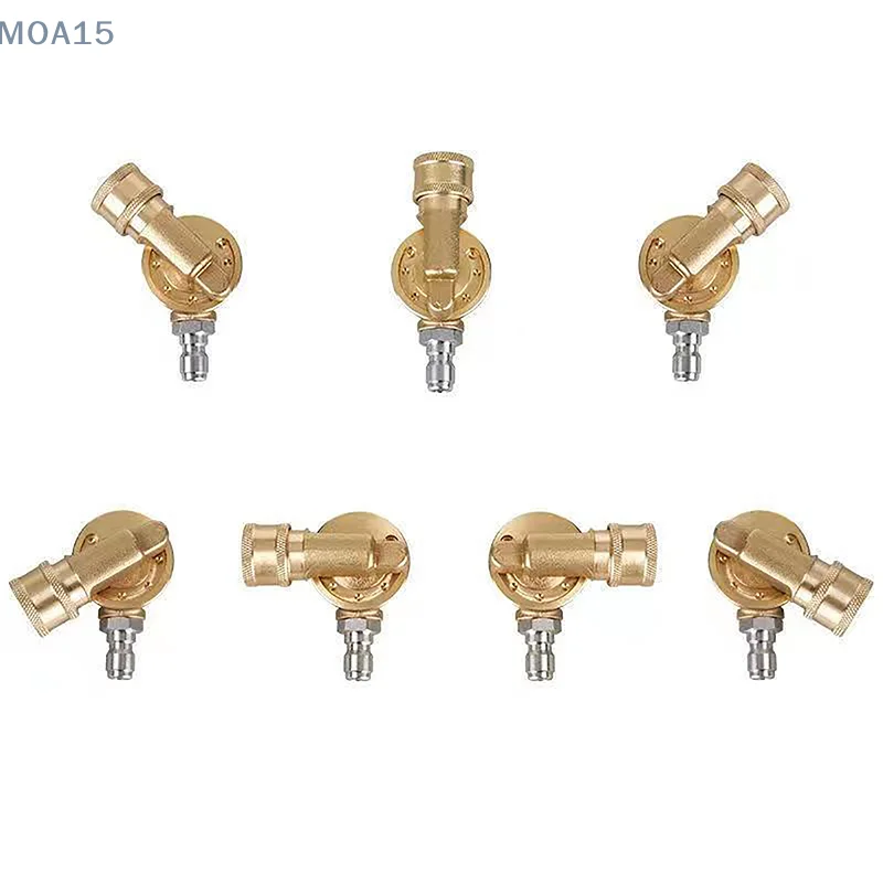 Pistola de água de alta pressão com ângulo do acoplador rotativo, cabeça de conversão de cobre, adaptador de conexão rápida