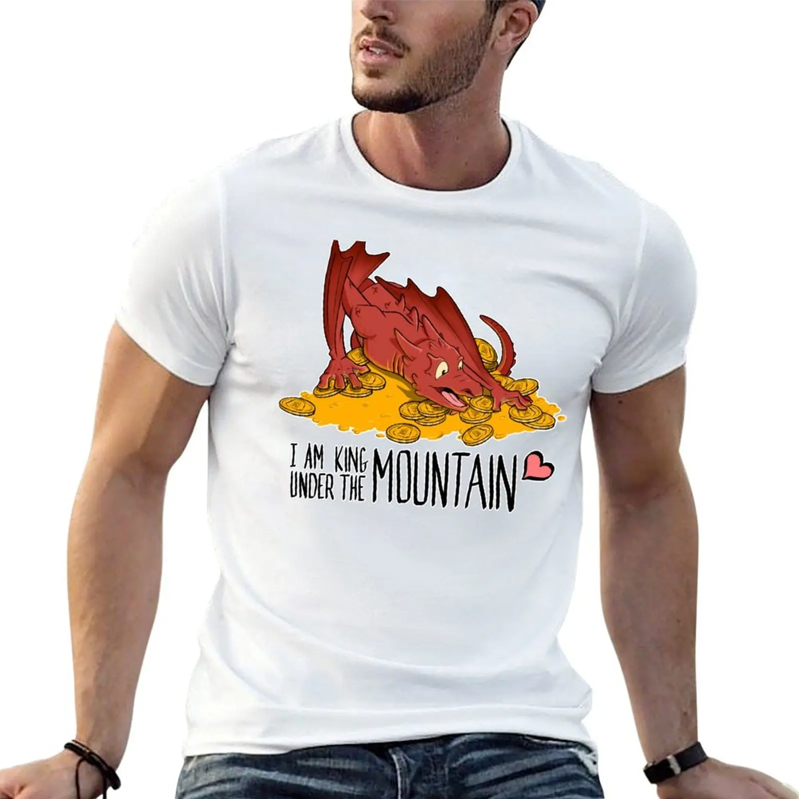 

Cute under the mountain T-Shirt t shirts for man graphic funny men t shirt cotton 100% T-Shirt