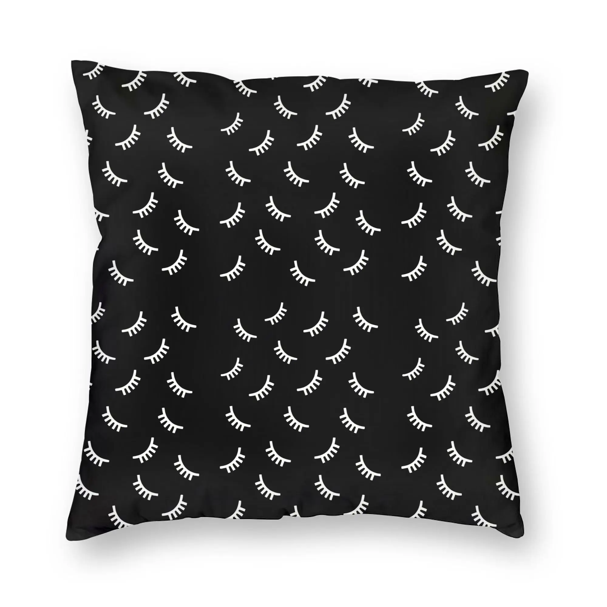Eyelash Velvet Print Beauty Glam Closed Eyes Pillow Case  Soft Pillow Cover Kawaii Pillowcases For Sofa Home Decor