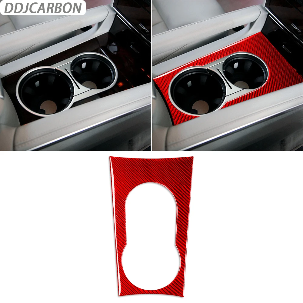 

For Benz M-class W164 2005-2011 Carbon Fiber Central Cup Holder Panel Trim Cover Car Interiors Accessories Decoration Sticker