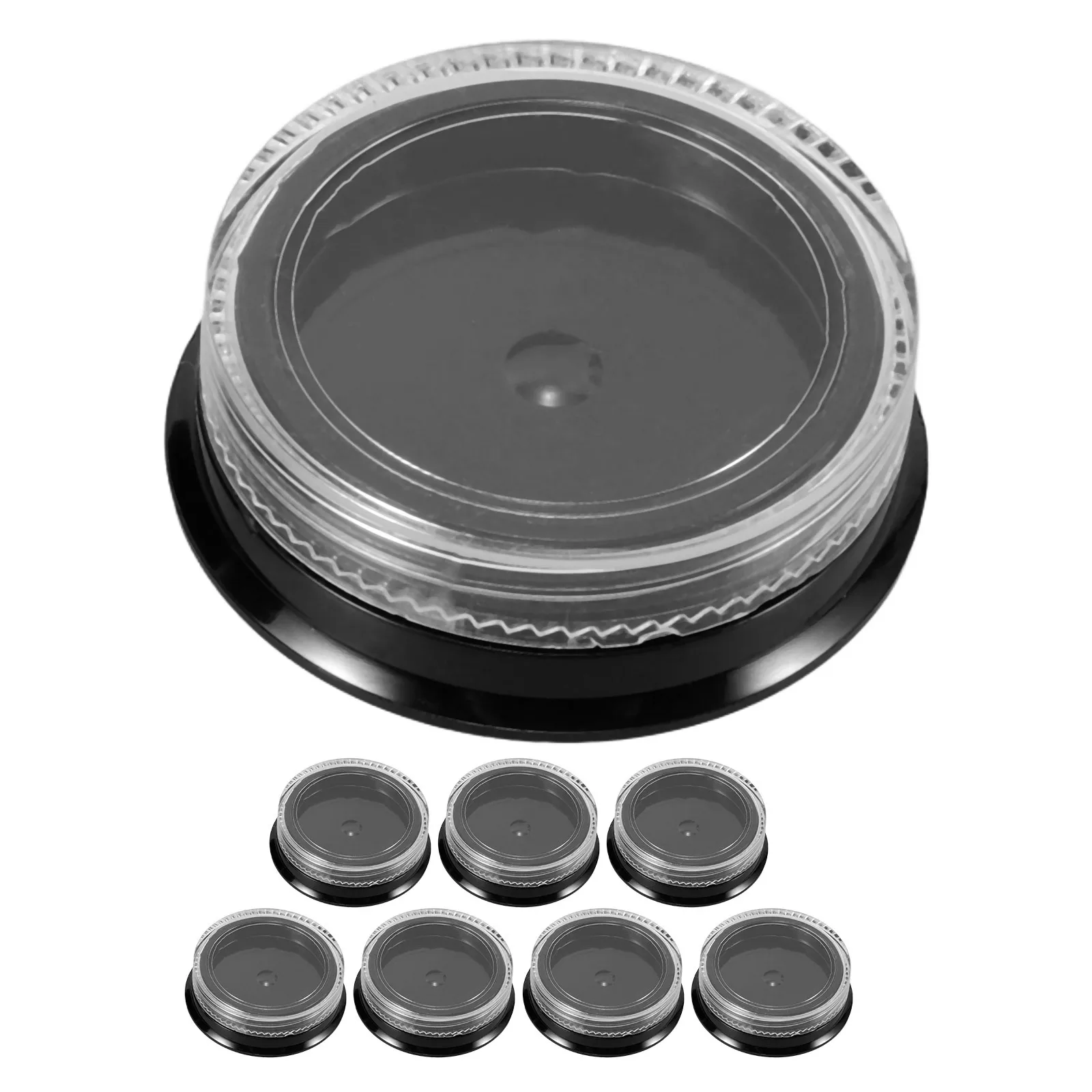 

8Pcs Nail Glitter Storage Jars Small Round Refillable Portable Plastic Containers Convenient for DIY Nails Plastic Empty Case