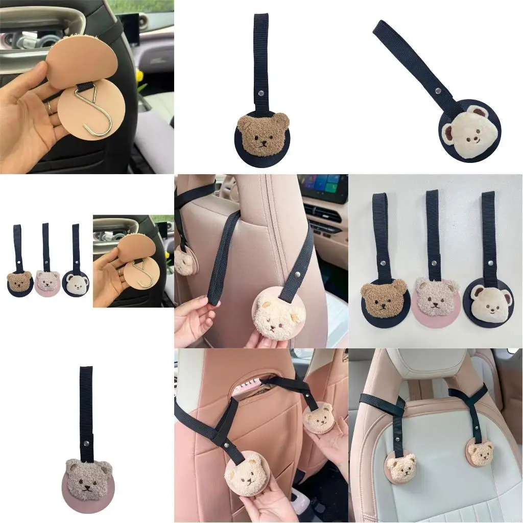 Headrest Cartoon Bear Hanger Hook for Bag Umbrellas Universal Back Hanger L8RB