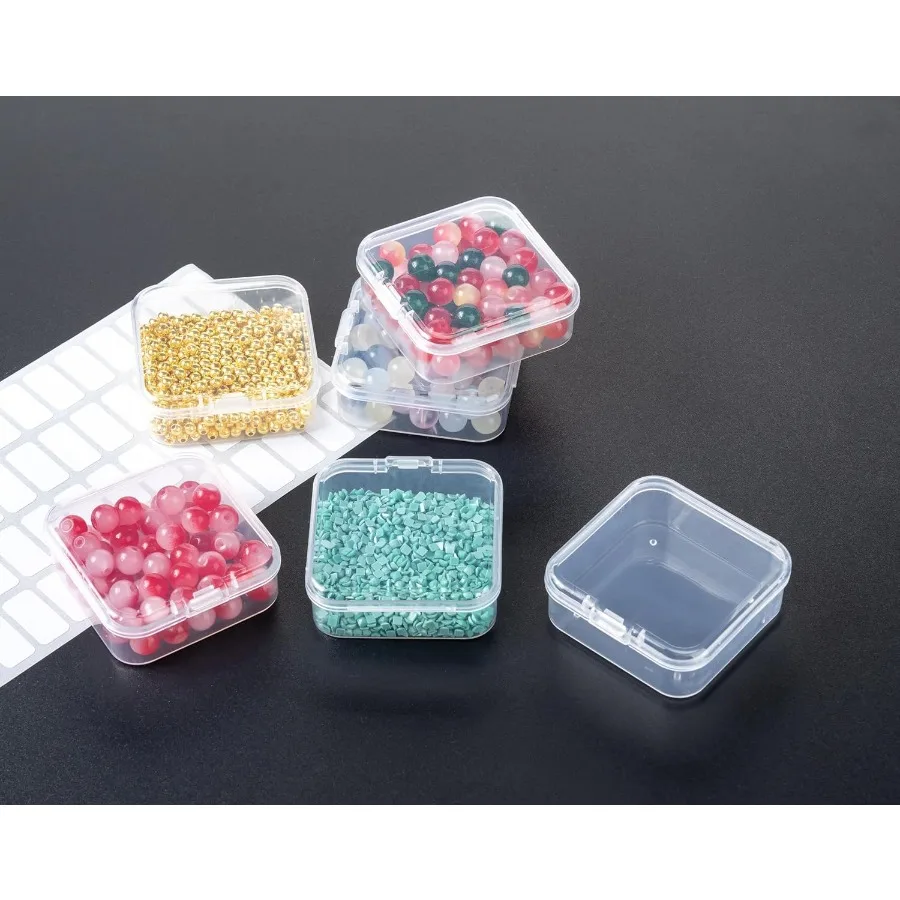 Pudełko na koraliki, 31 przegródek, małe przezroczyste plastikowe pojemniki na koraliki, prostokątne pojemniki do przechowywania do samodzielnego tworzenia biżuterii, bransoletek.