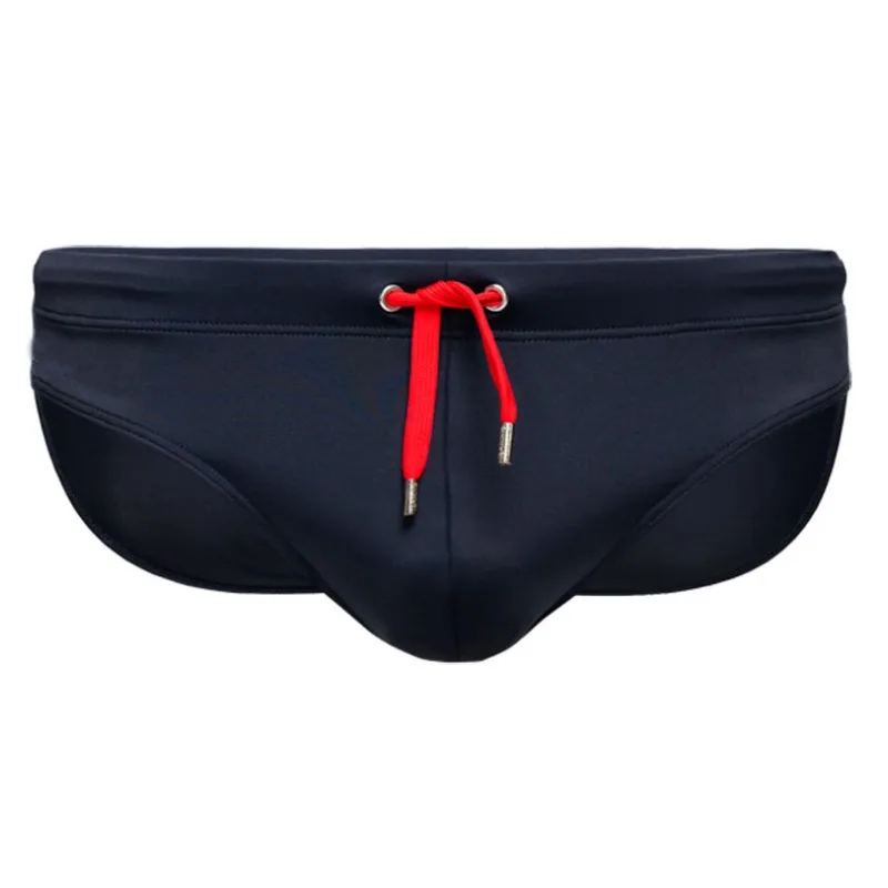2025 new fashion men's solid color triangle swimming trunks fashion catwalk triangle swimming trunks hot spring beach pants UXH