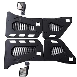 Tubular Half Doors Offroad Trail Doors Front & Rear 4PCS Set For Jeep Wrangler JL JK