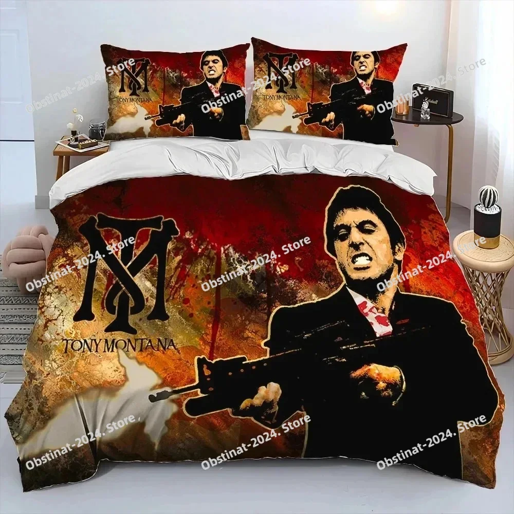 2025 Movie Scarface Tony 3D Bedding Set Duvet Cover Full Queen King Size Printed Bed Set Aldult Kid Bedroom Single Twin Sheet - view 5