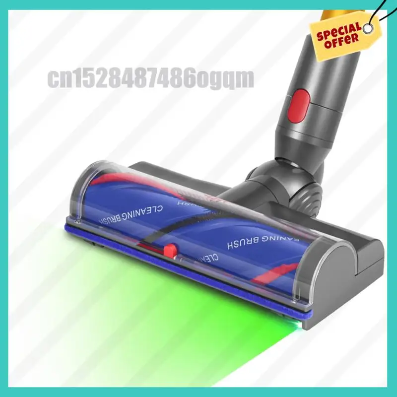 -ABJZ Direct Drive Head With LED Headlights For Dyson V7 V8 V10 V11 V15 Direct Drive Head Quick-Release Head Cleaner Brushes