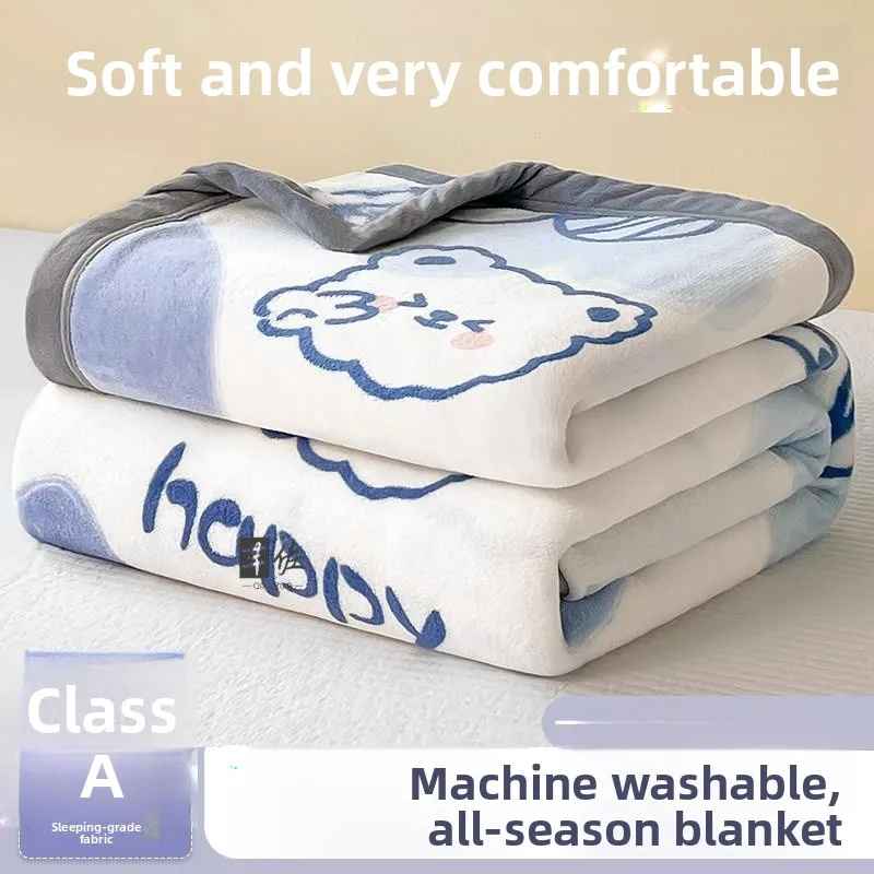 

Air Conditioned Blanket Cover Sheet Summer Lightweight Sofa Office Nap Cooling Fiber Filled Seasonal Versatile Bedding