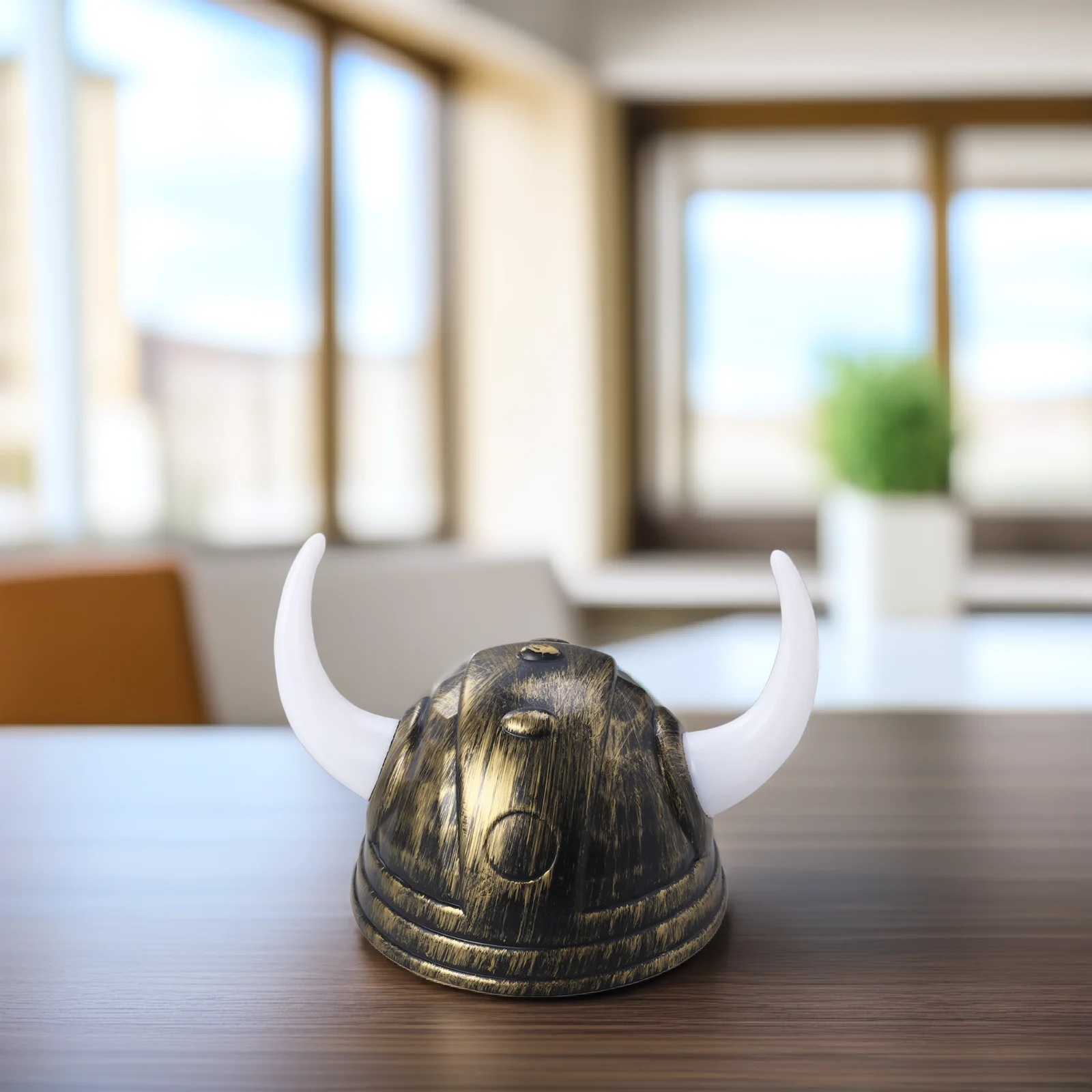 

Halloween Viking Buffalo Horn Hat Good Quality Plastic Lightweight Comfortable Kids Costume Party Cosplay Accessory Photo Prop