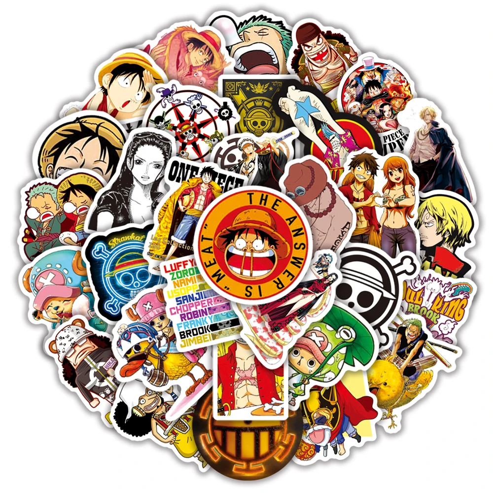 50/100pcs Anime One Piece Stickers Notebook Motorcycle Skateboard ...