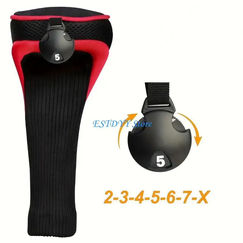 

G6DE 3Pcs Professinal Golf Head Cover with Interchangeable Number Label Soft Golf Club Driver Headcovers Easy to Use