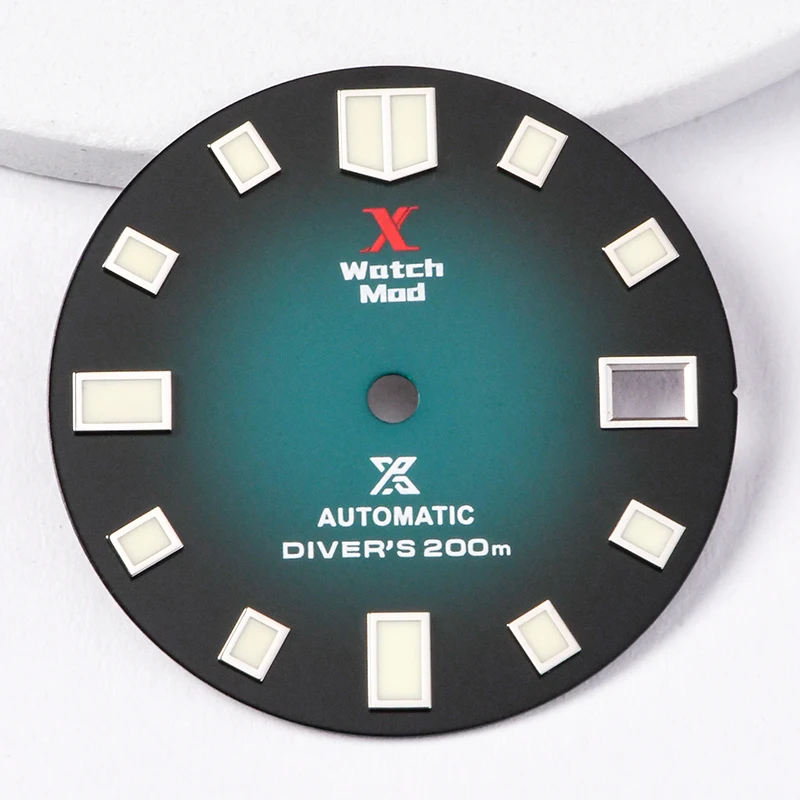 28.5mm NH35 Watch Dial 6105 Dial 3.8 o'clock Dial C3 Super Luminous Watch  Accessories for NH35 movements watch dial