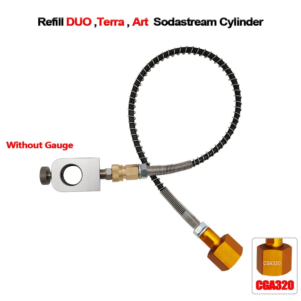 Co2 Cylinder Tank Refill Adaptor Hose For Sodastream DUO Terra Art Cylinder To Charging Refilling CO2