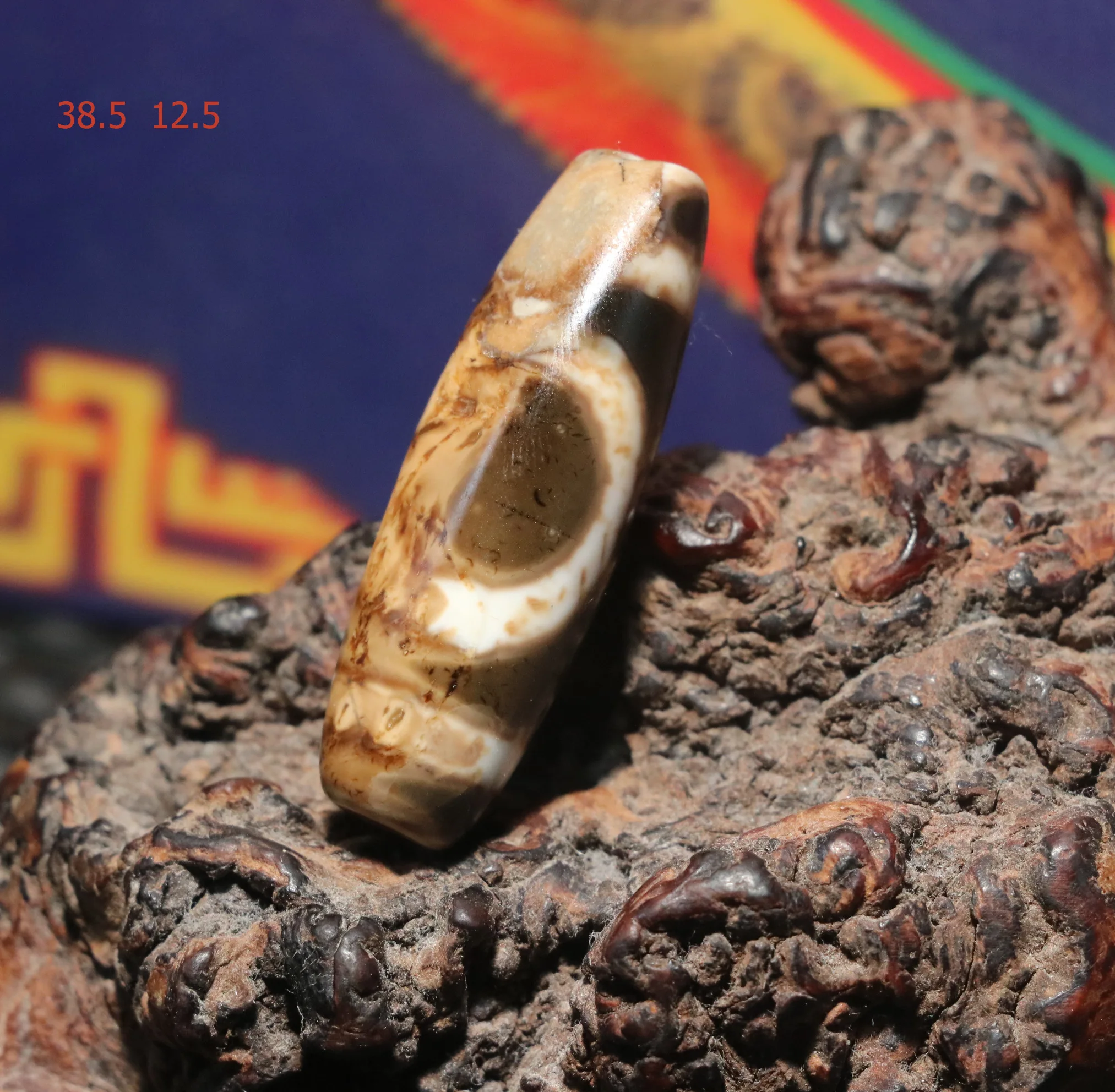 

AL Ultra Energy Tibetan Old Agate Heaven&Earth Harmonious Fortune dZi Bead Pendant Amulet Big Treasure Timestown UPD21Asw
