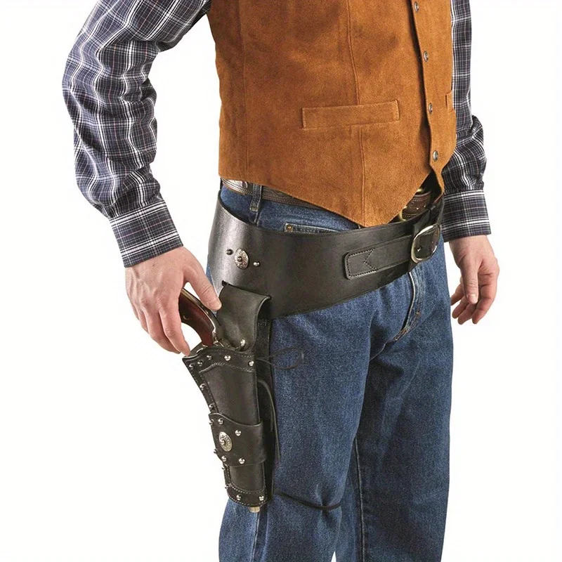 Western Cowboy Revolver Holster Belt Medieval Style COSPLAY Costume Props