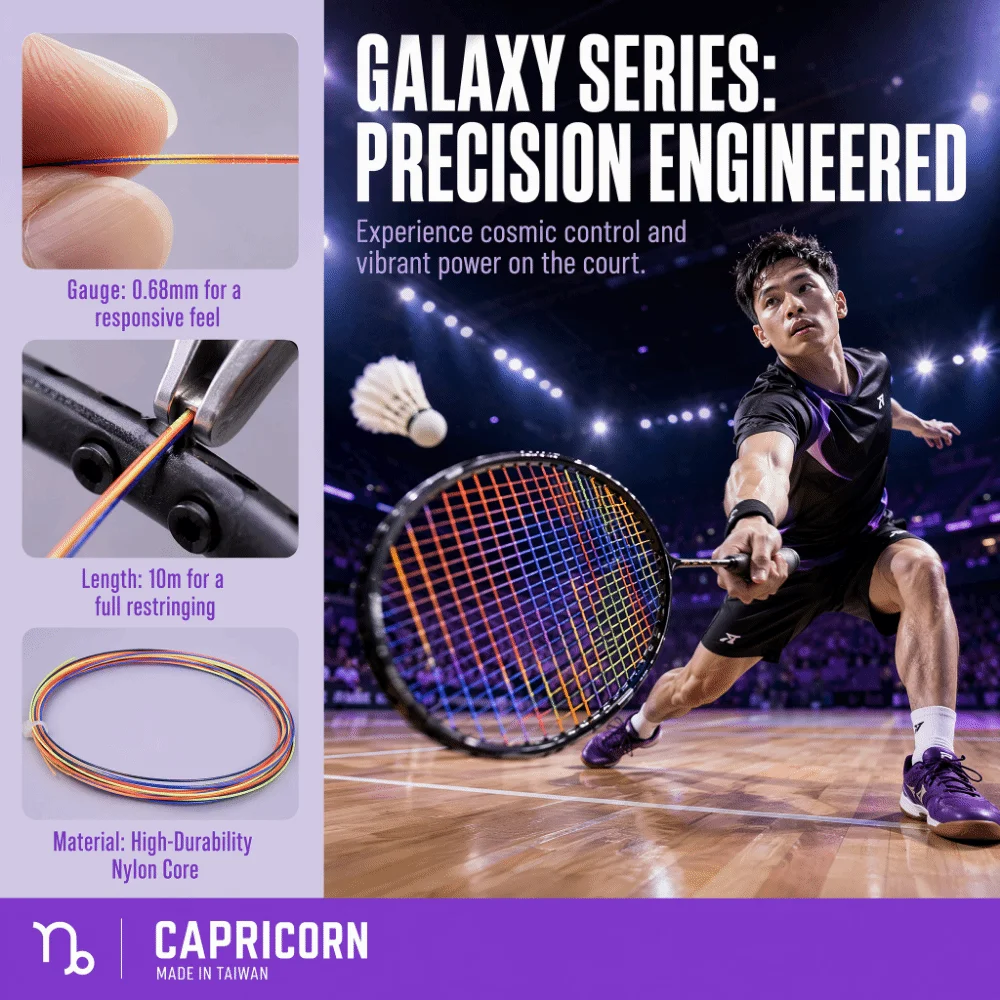 22-32lbs Badminton Racket String Rainbow Nylon Replacement Badminton String Durable Material Multi-Color