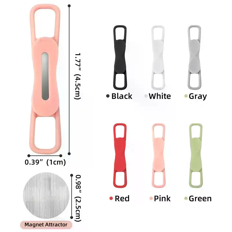 Magnetic Silicone Pen Holder, Adjustable Clip for iPad Apple Pencil