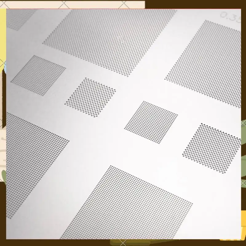 

Multifunction BGA Stencil 0.3/0.35/0.4/0.5/Parallel/45 Degree Hole Universal Solder Template BGA Reballing Stencil-ABNJ