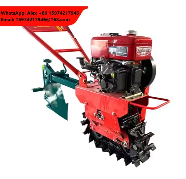 Multifunctional Chain Track Micro Tillage Machine Mini Rotary Tiller/ Household Plowing Machine/ Plowing Ditching Machine