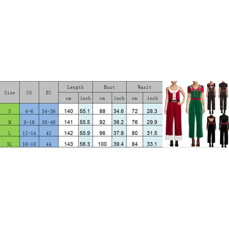 Women’s Long Jumpsuit Overalls Casual Sleeveless 3D Print Baggy Romper Pants Holiday Costume