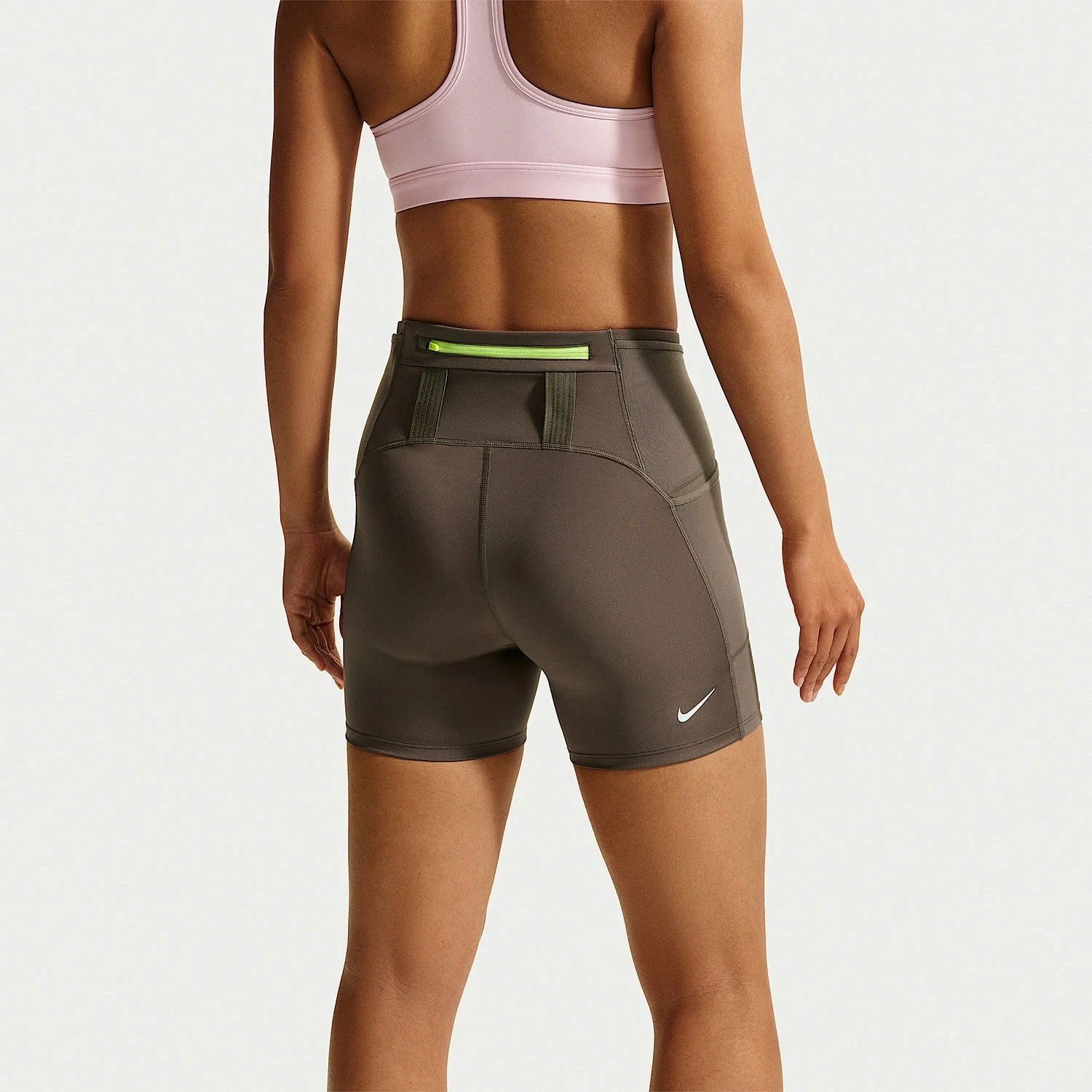Nike Women Autumn Winter Dri-FIT Stretch Vintage High Waist Trail Shorts for Workout Gym Fitness Running IO9644-004
