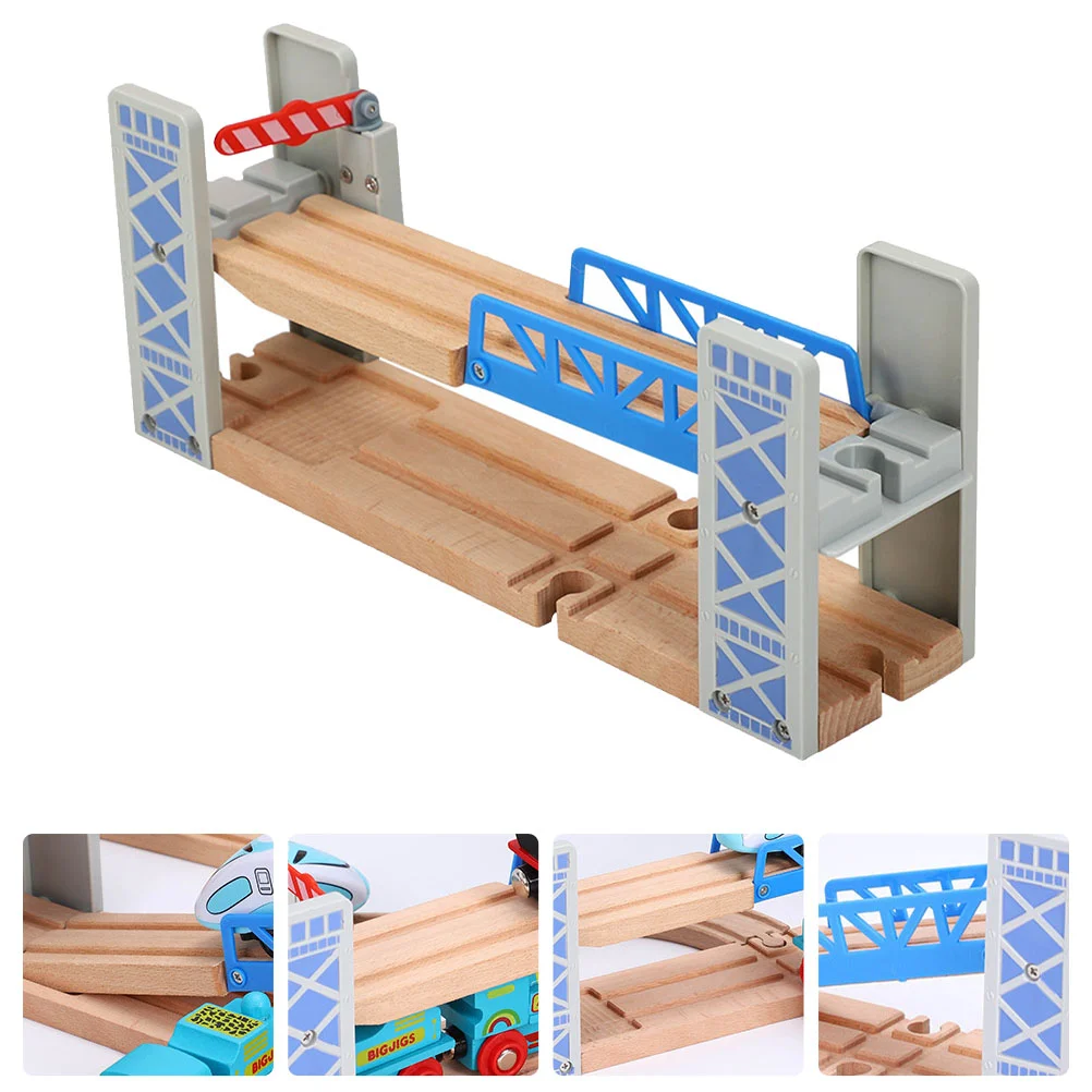 

Track Bridge Wooden Railway Train Cars Toy Toys Tracks Raised DIY Overpass Model Bulk