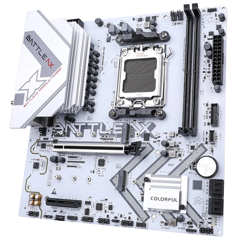 Imagem -02 - Colorful-placa-mãe Cpu de Canal Duplo Batalha-ax B650m-gha Wifi V14 Ddr5 7800x3d 7700x 7600x Amd B650 Placa Am5 4x Sata 2x M.2