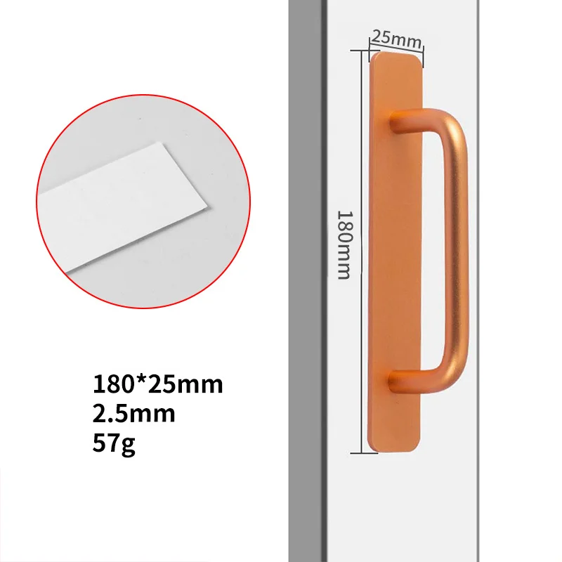 Mounted Aluminum Alloy Handle for Doors and For Cabinets Drill-Free Installation for Reliable and Long-Lasting Use