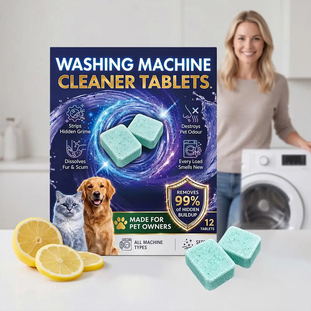 Washing Machine Cleaner for Pet Owners Eliminating Pet Odors  Remove Pet Hair Washing Machine Cleaning Effervescent Tablets